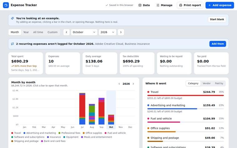 Preview of Receipt & Expense Tracker